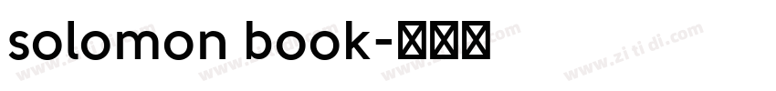 solomon book字体转换